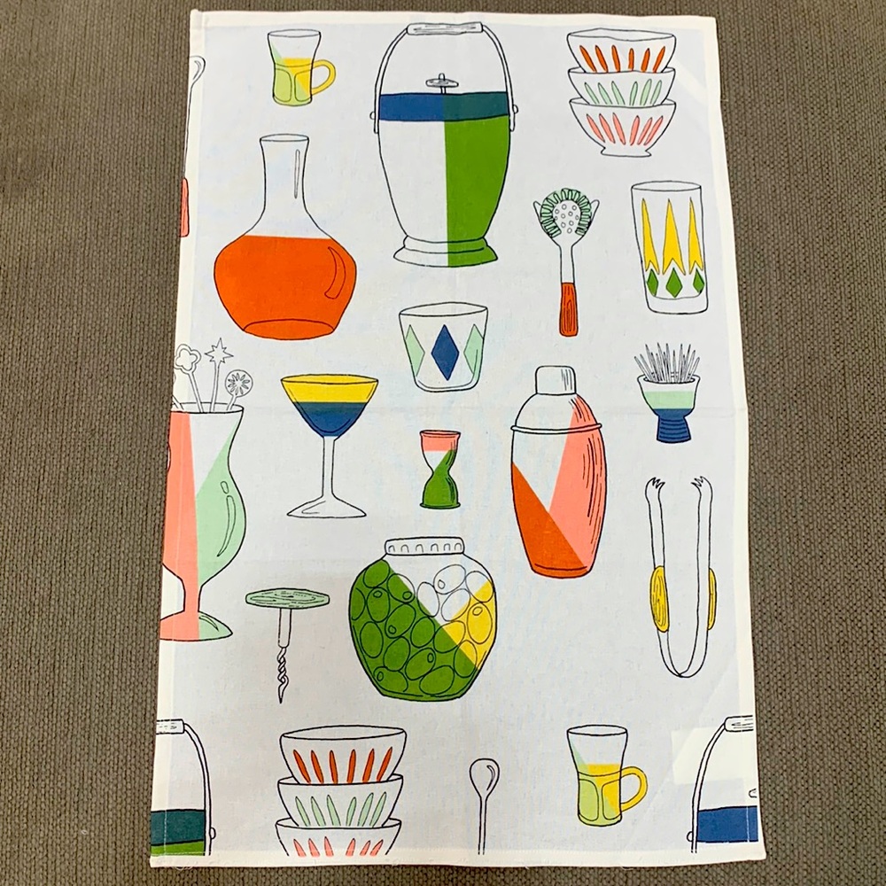 Cocktails tea towel